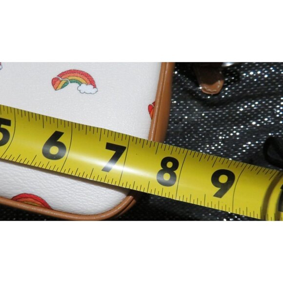 Coach Nolita 19 Leather & Coated Canvas Rainbow Pride Print Wristlet Wallet - Picture 11 of 12